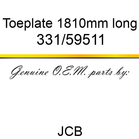 Toeplate, 1810mm long 331/59511