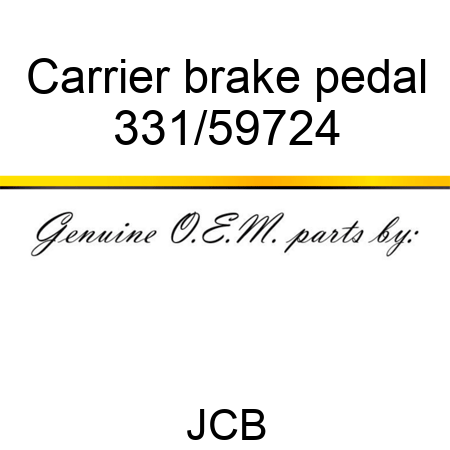 Carrier, brake pedal 331/59724