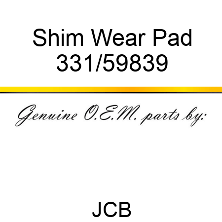 Shim, Wear Pad 331/59839