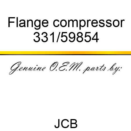 Flange, compressor 331/59854