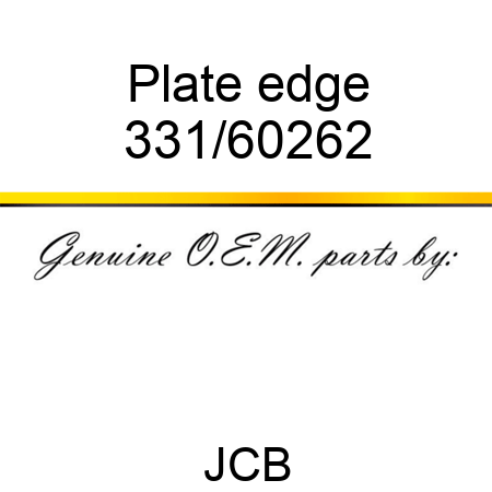 Plate, edge 331/60262