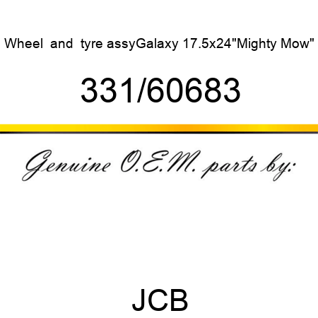 Wheel, & tyre assy,Galaxy, 17.5x24