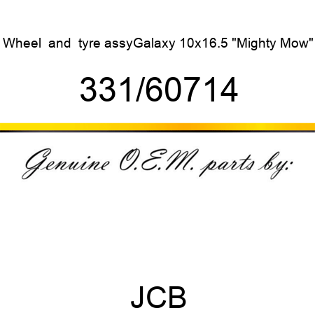 Wheel, & tyre assy,Galaxy, 10x16.5 