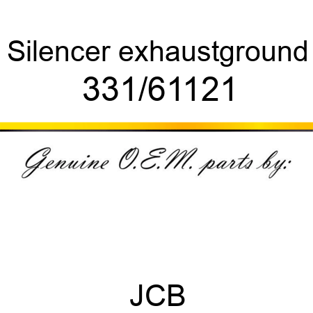 Silencer, exhaust,ground 331/61121