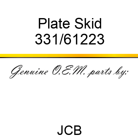 Plate, Skid 331/61223