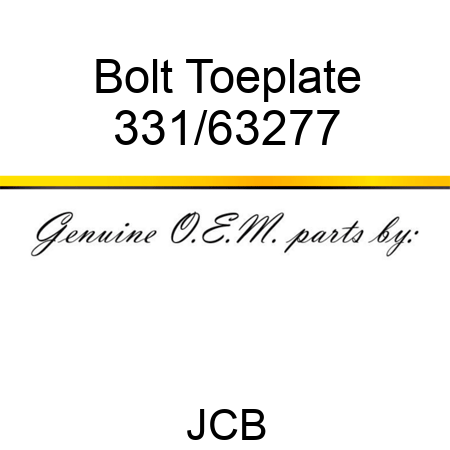 Bolt, Toeplate 331/63277