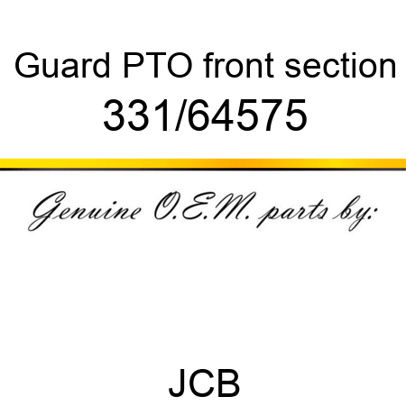 Guard, PTO front section 331/64575