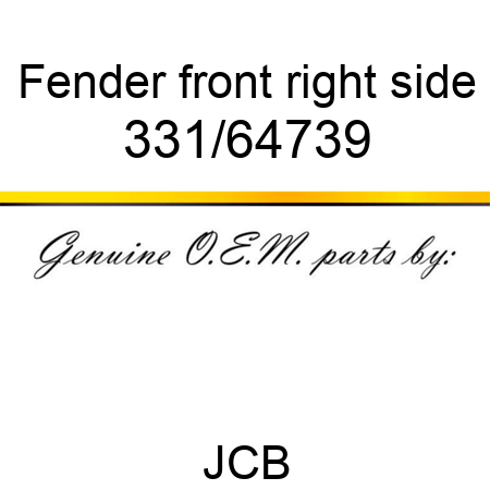 Fender, front, right side 331/64739