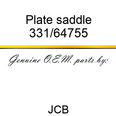 Plate, saddle 331/64755