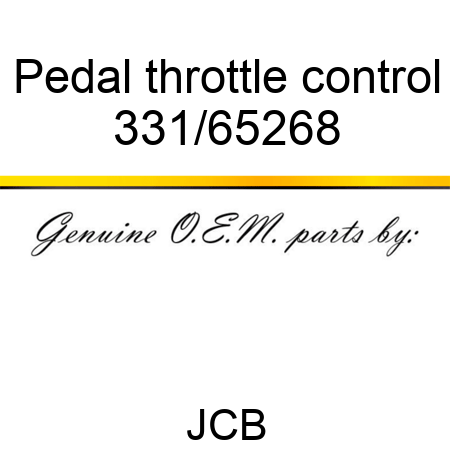 Pedal, throttle control 331/65268