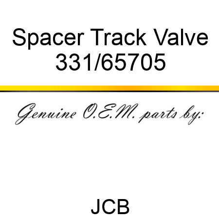 Spacer, Track Valve 331/65705