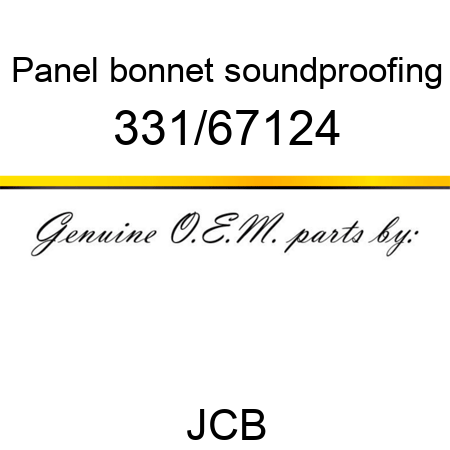 Panel, bonnet soundproofing 331/67124