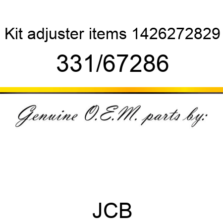 Kit, adjuster, items 14,26,27,28,29 331/67286