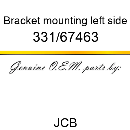 Bracket, mounting, left side 331/67463
