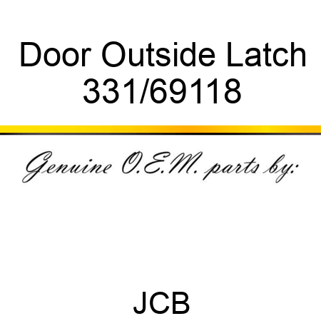 Door Outside Latch 331/69118