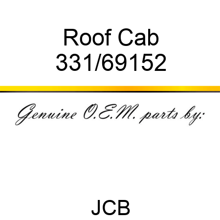 Roof, Cab 331/69152