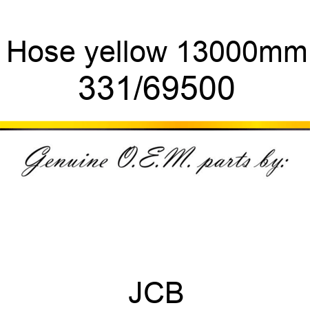 Hose, yellow, 13000mm 331/69500