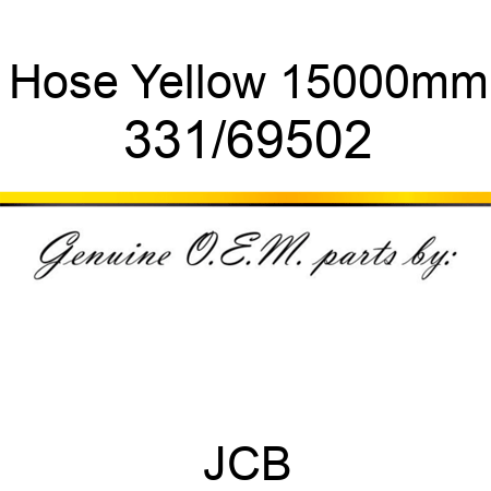 Hose, Yellow, 15000mm 331/69502