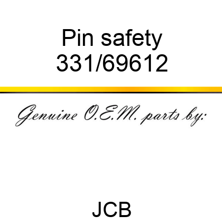 Pin, safety 331/69612
