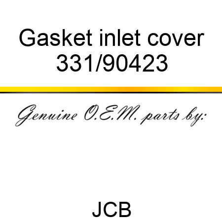 Gasket, inlet cover 331/90423