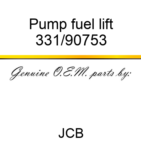 Pump, fuel lift 331/90753