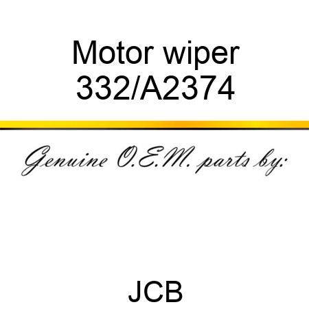 Motor, wiper 332/A2374