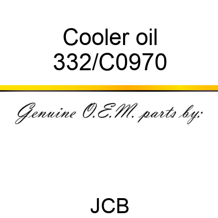 Cooler, oil 332/C0970