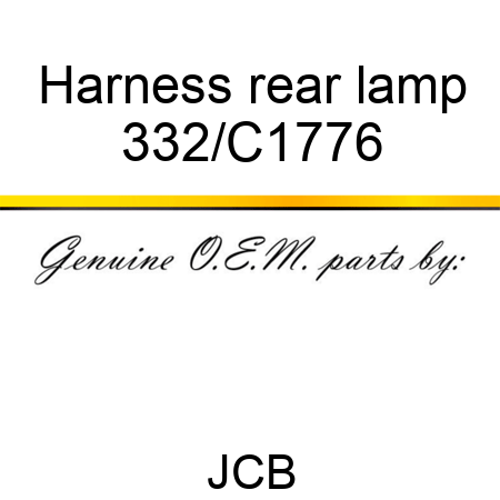Harness, rear lamp 332/C1776
