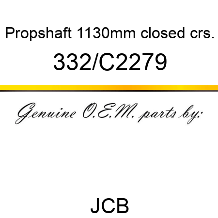 Propshaft, 1130mm closed crs. 332/C2279