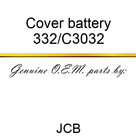 Cover, battery 332/C3032