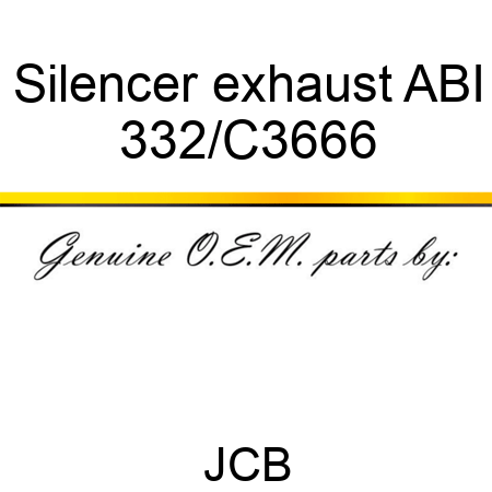 Silencer, exhaust, ABI 332/C3666