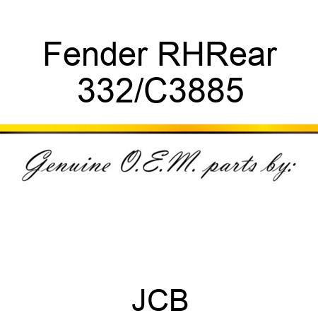 Fender, RH,Rear 332/C3885
