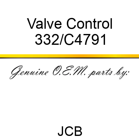 Valve, Control 332/C4791