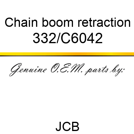 Chain, boom retraction 332/C6042