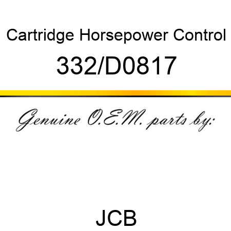 Cartridge, Horsepower, Control 332/D0817