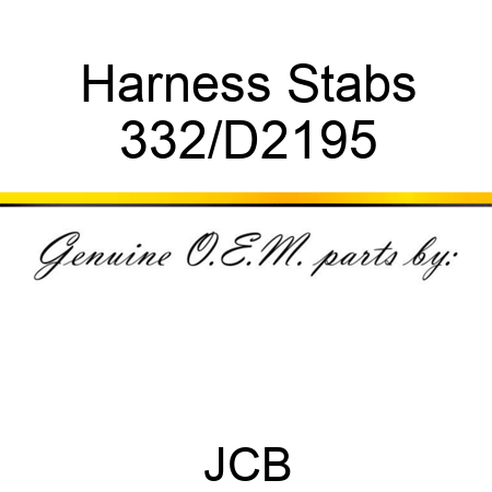 Harness, Stabs 332/D2195