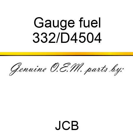 Gauge, fuel 332/D4504