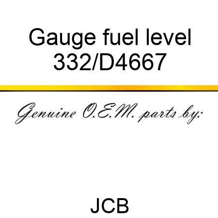 Gauge, fuel level 332/D4667