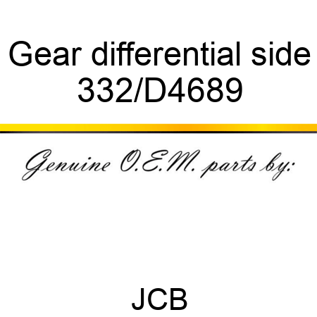 Gear, differential, side 332/D4689