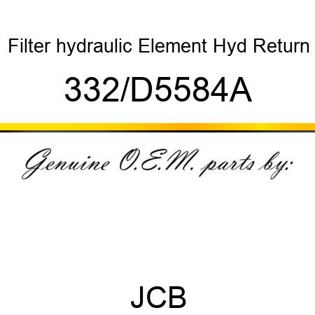 Filter hydraulic, Element Hyd Return 332/D5584A