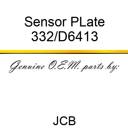 Sensor PLate 332/D6413