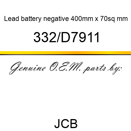Lead, battery, negative, 400mm x 70sq mm 332/D7911