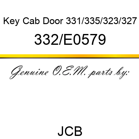Key, Cab Door, 331/335/323/327 332/E0579