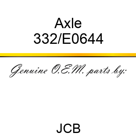 Axle 332/E0644