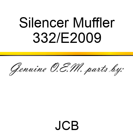 Silencer, Muffler 332/E2009