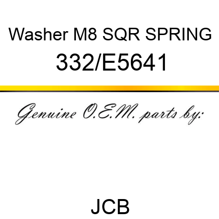 Washer, M8 SQR SPRING 332/E5641
