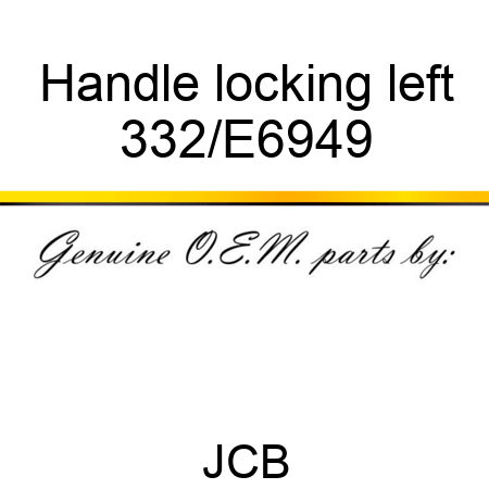 Handle, locking left 332/E6949