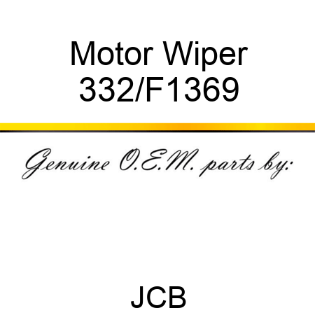 Motor, Wiper 332/F1369