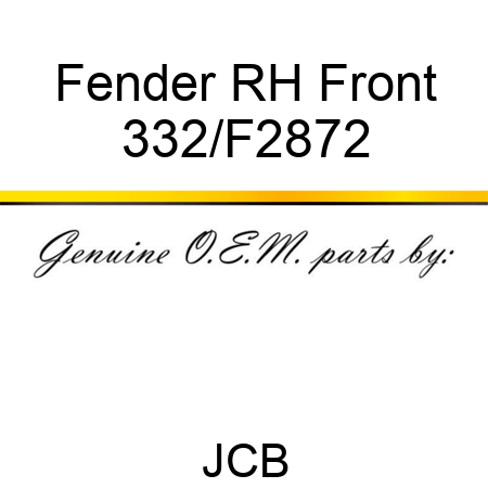 Fender, RH Front 332/F2872