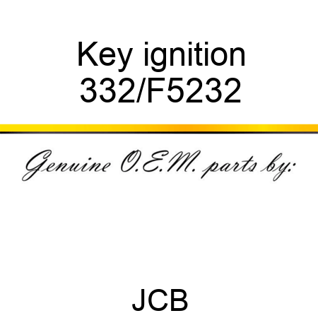 Key, ignition 332/F5232